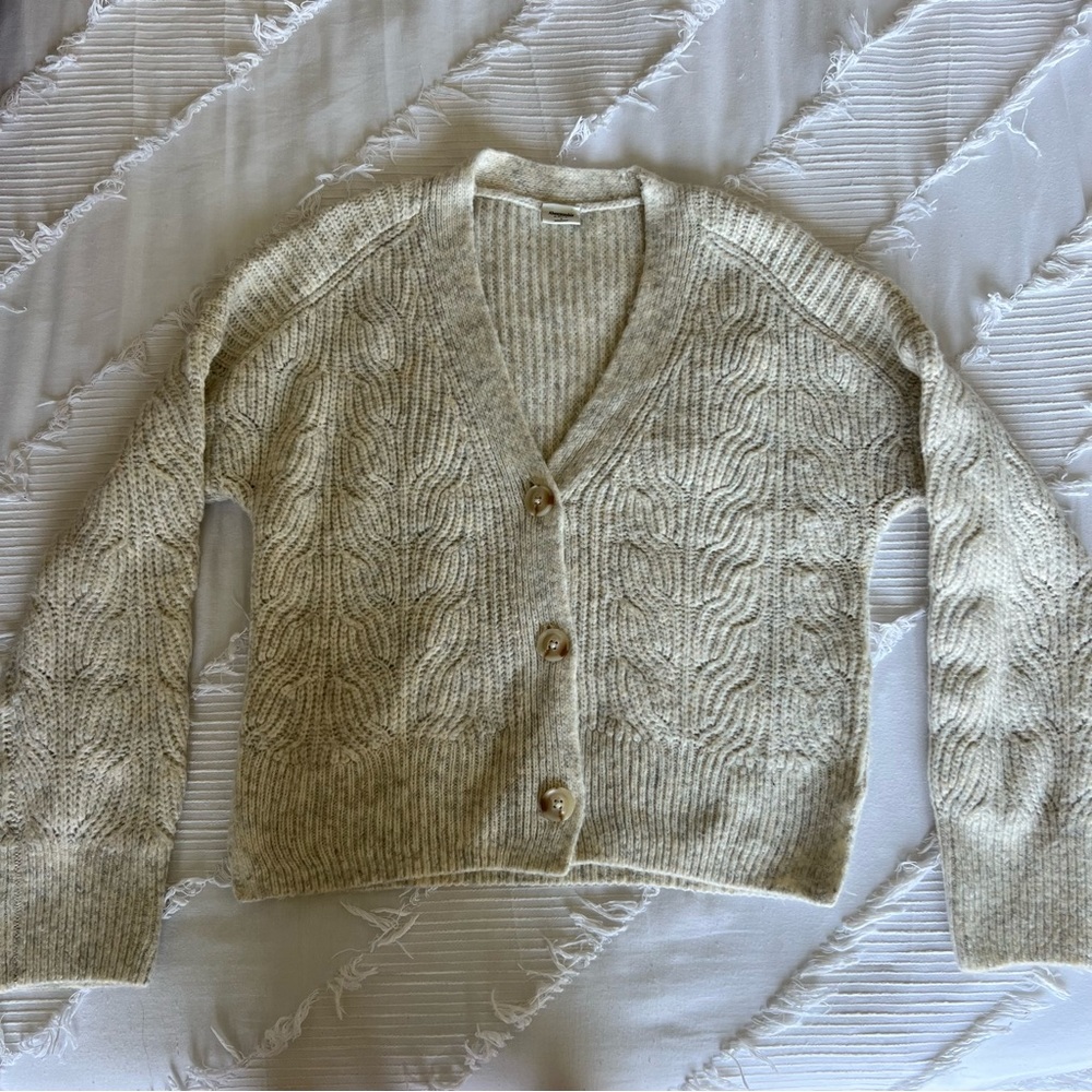abercrombie stitch short cardigan